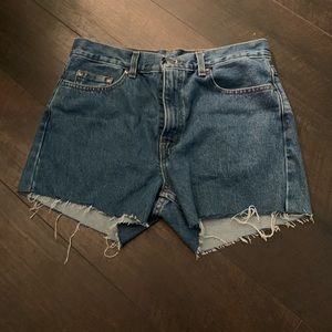 Dark was jean shorts